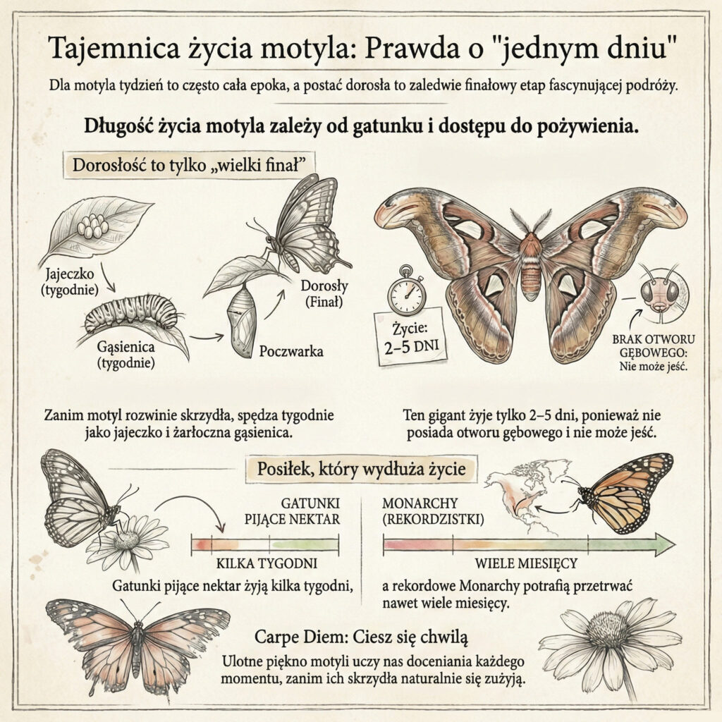 Czy motyle żyją tylko jeden dzień? Cała prawda o krótkim życiu naszych piękności
