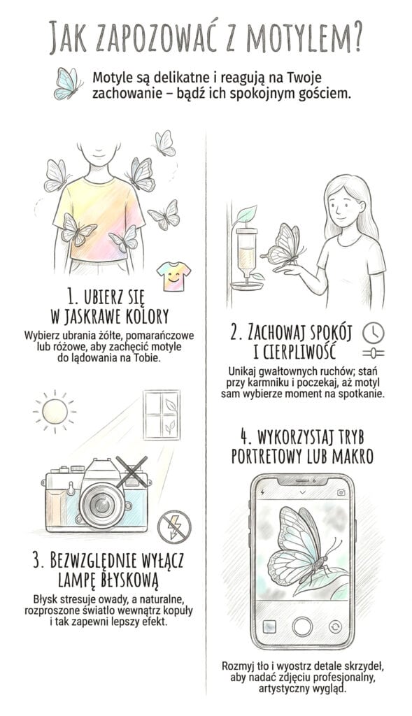 Jak zapozować z motylem