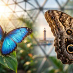 motyle Błękitny Morpho i Motyl Sowa we Wadysławowie